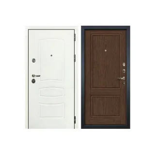 Входная дверь Лекс Сенатор 3К Шагрень белая Энигма-1 (№57 Орех)