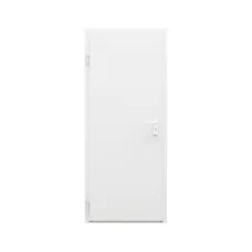 Дверь противопожарная металлическая оцинкованная сплошная однопольная торцевая коробка ДПР-Олимп-01/30К, Левая, RAL 7035