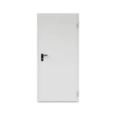 Дверь противопожарная металлическая ДПР-Олимп-01/60К, сплошная, торцевая коробка, 0975-2075, RAL 7035, правая, Специальный 34мм