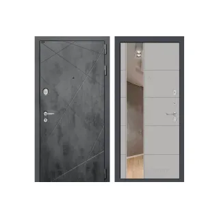 Входная дверь LOFT с Зеркалом 19 - Грей софт